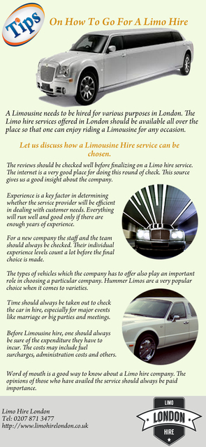 Tips On How To Go For A Limo Hire Limo Hire London