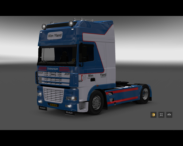 ets2 Daf XF95 Space cab 4x2 Wim Yland Transport Oo prive skin ets2