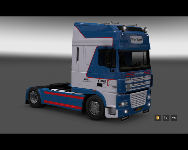 ets2 Daf XF95 Space cab 4x2 Wim Yland Transport Oo prive skin ets2