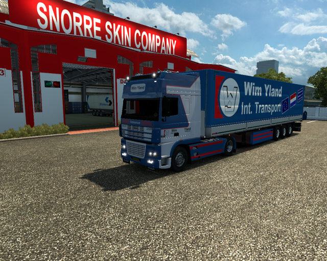 ets2 Daf XF95 Space cab 4x2 + zeiltrailer Wim Ylan prive skin ets2