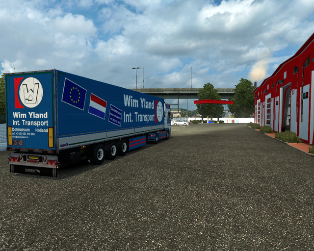 ets2 Daf XF95 Space cab 4x2 + zeiltrailer Wim Ylan prive skin ets2