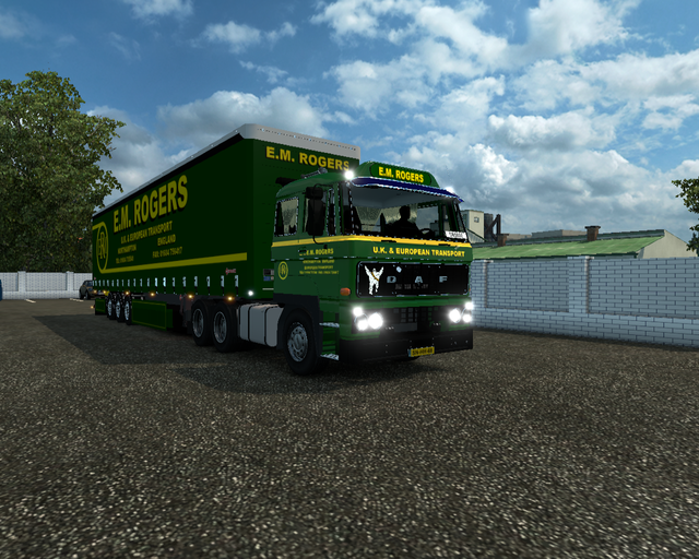 ets2 Daf 2800 6x4 + Samro Zeiltrailer E.M prive skin ets2