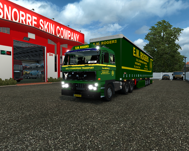 ets2 Daf 2800 6x4 + Samro Zeiltrailer E.M prive skin ets2