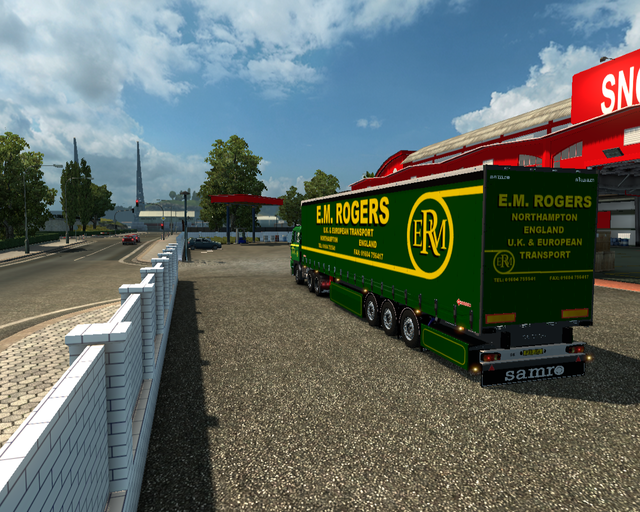 ets2 Daf 2800 6x4 + Samro Zeiltrailer E.M prive skin ets2