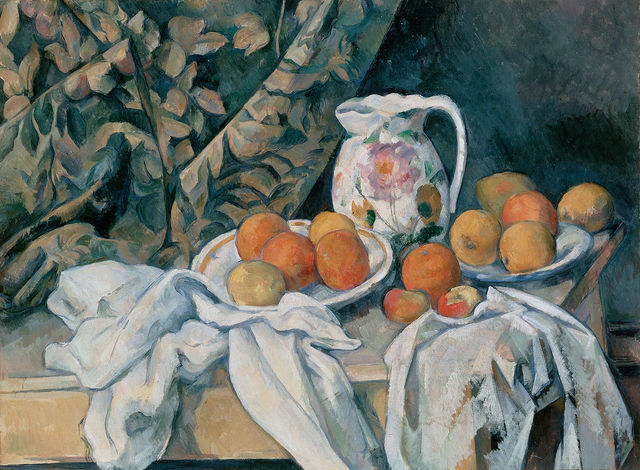 1280px-Cézanne, Paul - Still Life with a Curtain  Cezanne