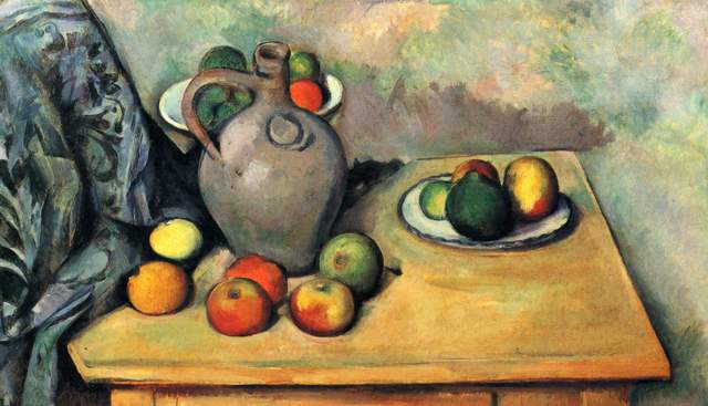 still-life-jug-and-fruit-on-a-table-1894 Cezanne