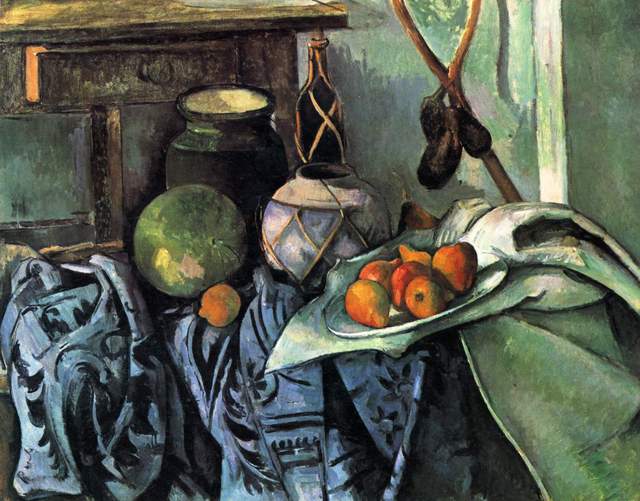still-life-with-a-ginger-jar-and-eggplants-1894 Cezanne