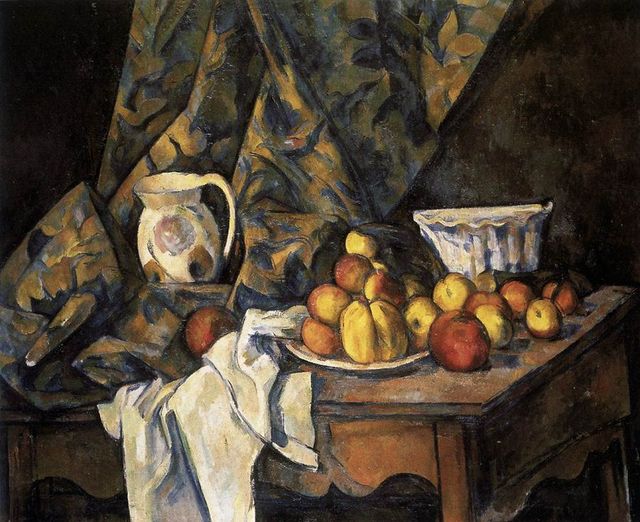 still-life-with-apples-and-peaches Cezanne