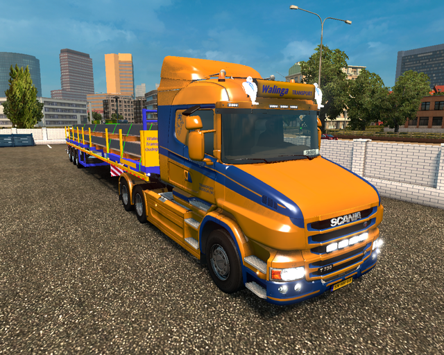 ets2 Scania T730 normal 6x4 + Brohuis schuiftraile prive skin ets2