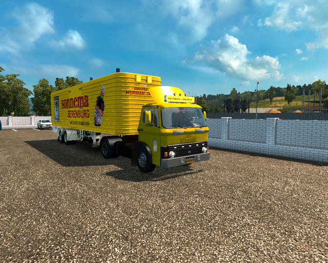 ets2 Ford D1210 4x2 + 2asser Daf eurotrailer Herma prive skin ets2