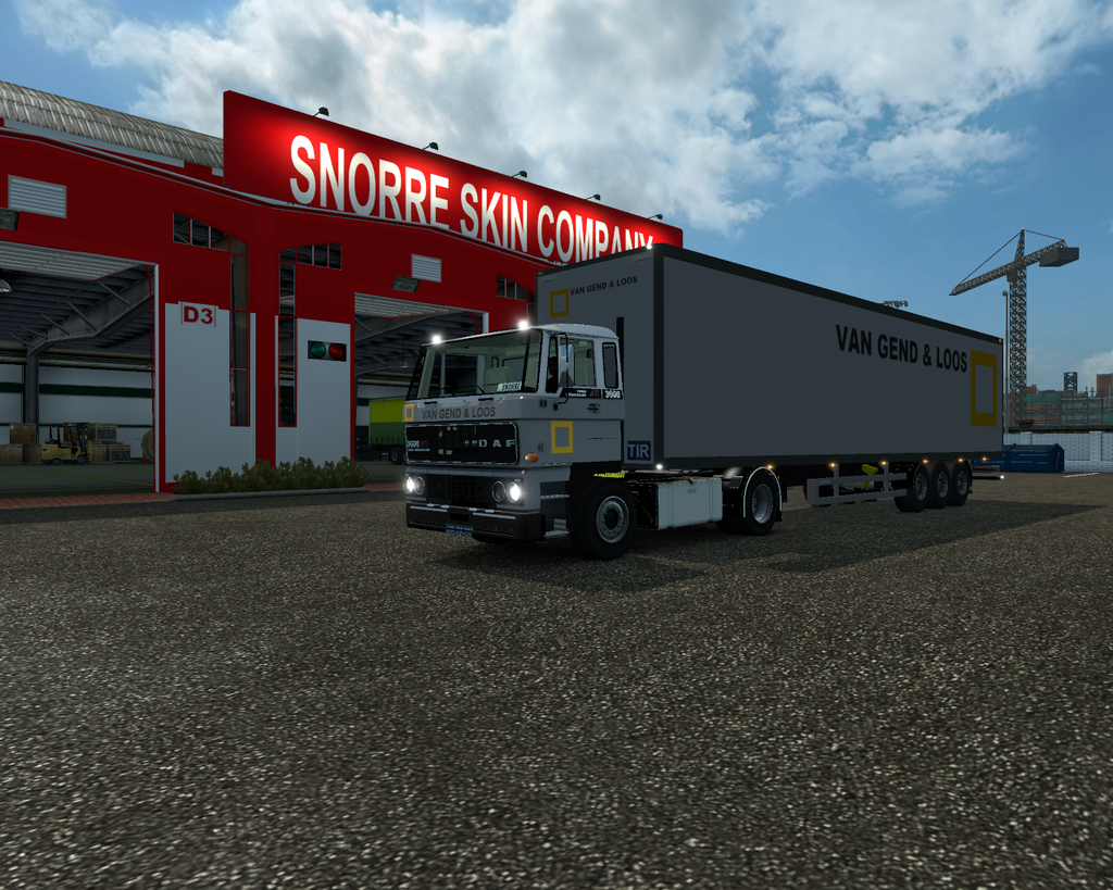 ets2 Daf 3600 4x2 Daycab + trailer ohne koeler Van - prive skin ets2