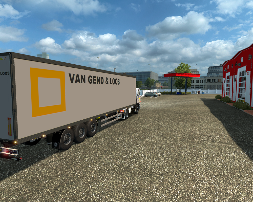 ets2 Daf 3600 4x2 Daycab + trailer ohne koeler Van - prive skin ets2