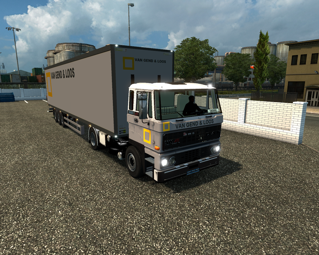 ets2 Daf 3600 4x2 Daycab + trailer ohne koeler Van - prive skin ets2