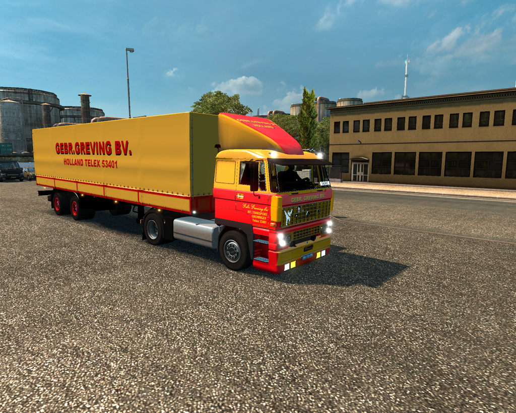 ets2 Daf 3300 4x2 Lowcab + 2 asser Planetrailer Ge - prive skin ets2