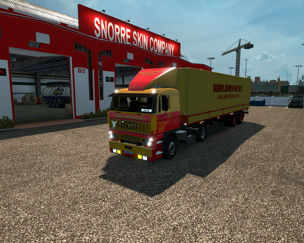 ets2 Daf 3300 4x2 Lowcab + 2 asser Planetrailer Ge - prive skin ets2
