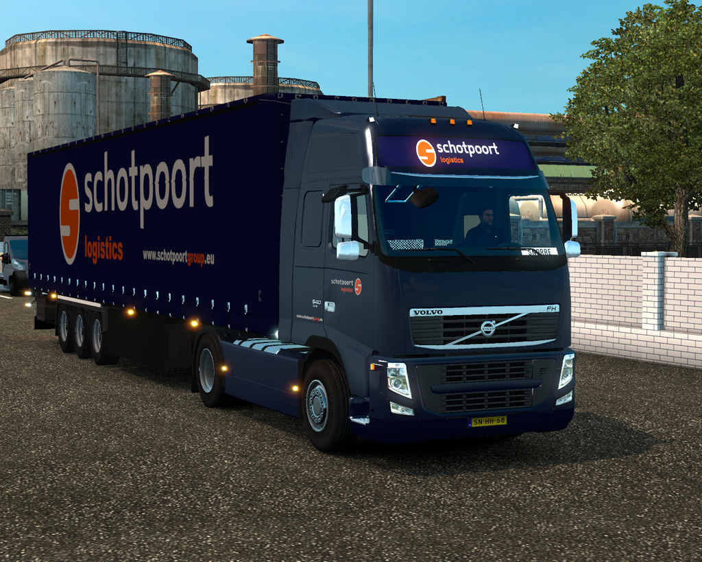 ets2 Volvo Fh Classic 4x2 + Krone Zeiltrailer Scho - prive skin ets2