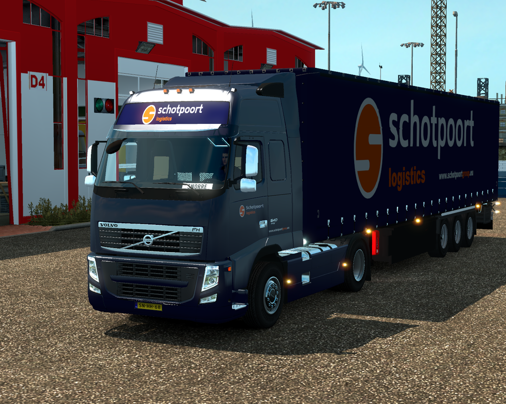 ets2 Volvo Fh Classic 4x2 + Krone Zeiltrailer Scho - prive skin ets2
