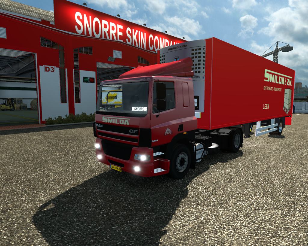 ets2 Daf CF85 lowcab 4x2 + City trailer Smilda & Z - prive skin ets2