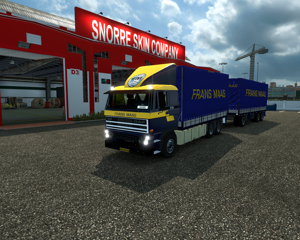 ets2 Daf 3200 ATI 6x4 BDF + Aanhanger Frans Maas t - prive skin ets2