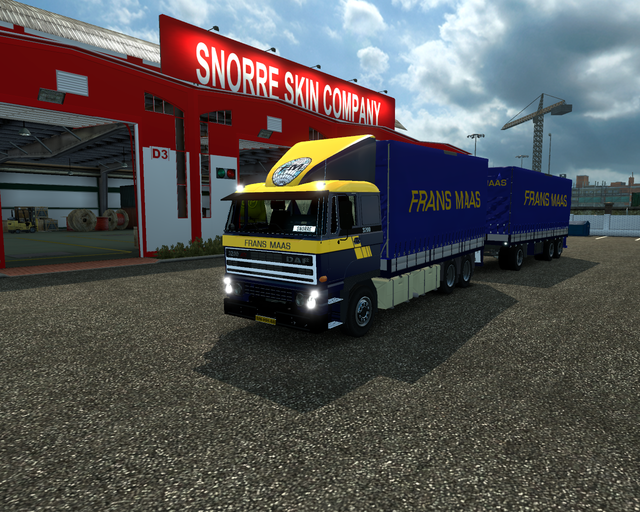 ets2 Daf 3200 ATI 6x4 BDF + Aanhanger Frans Maas t prive skin ets2