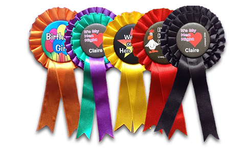 Personalised Rosettes Custom Party Wear 