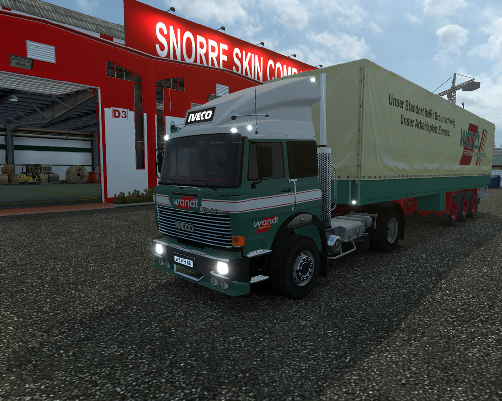 ets2 Iveco Turbo 4x2 + 3as Planetrailer Wandt Sped - prive skin ets2