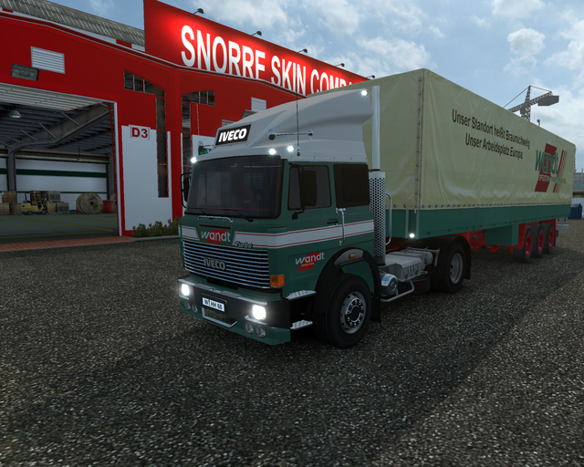 ets2 Iveco Turbo 4x2 + 3as Planetrailer Wandt Sped prive skin ets2