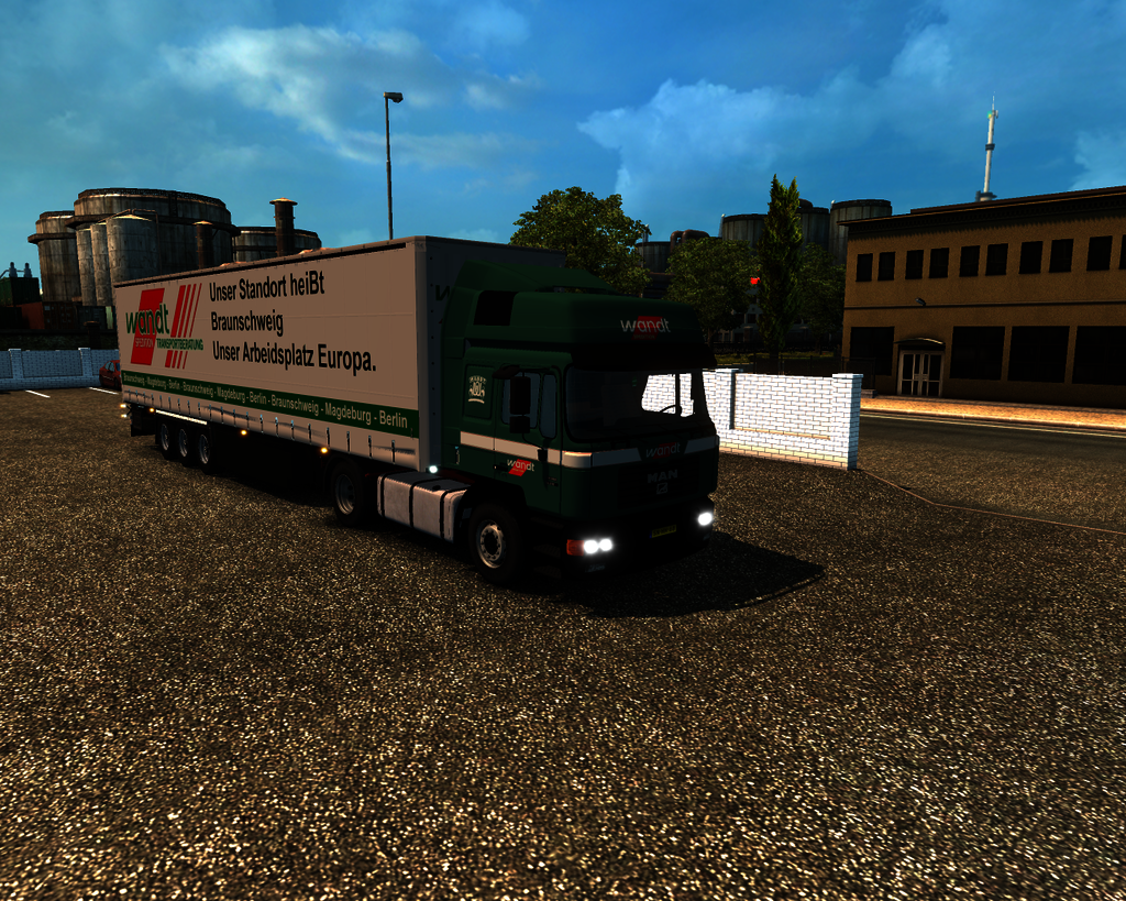 ets2 Man F2000 4x2 Commander + Krone Profiliner Wa - prive skin ets2