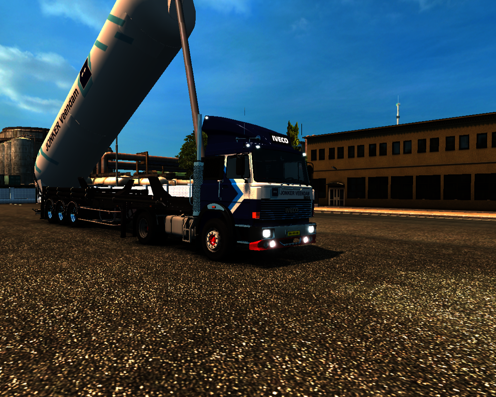 ets2 Iveco Turbostar 190-38 4x2 + Silo trailer Jon - prive skin ets2