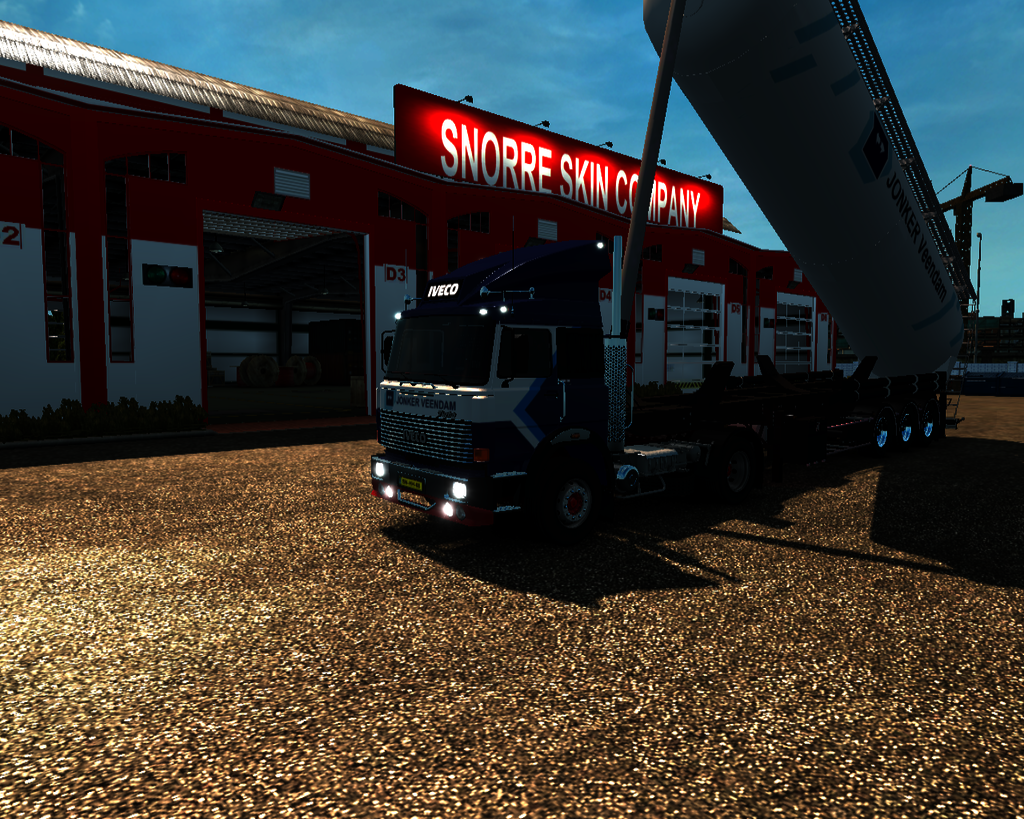 ets2 Iveco Turbostar 190-38 4x2 + Silo trailer Jon - prive skin ets2
