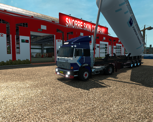 ets2 Iveco Turbostar 190-38 4x2 + Silo trailer Jon prive skin ets2