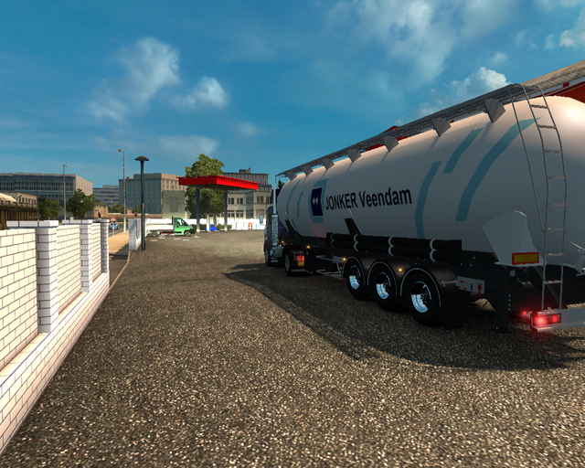 ets2 Iveco Turbostar 190-38 4x2 + Silo trailer Jon prive skin ets2