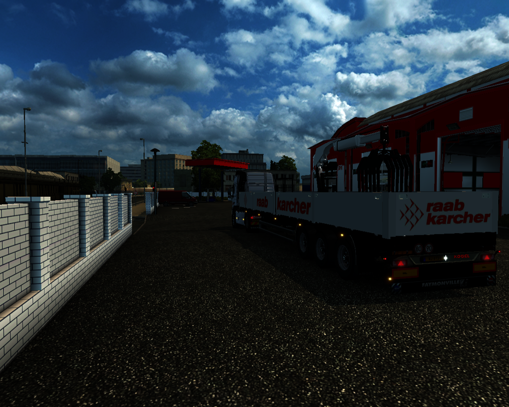 ets2 Volvo FM 4x2 + lege steentrailer Raab Karcher - prive skin ets2