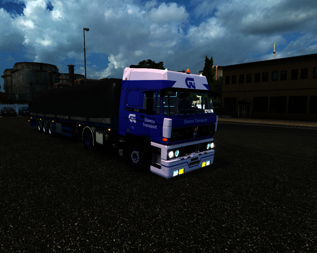 ets2 Daf 3600 Ati 4x2 + Brick trailer Damco Transp - prive skin ets2