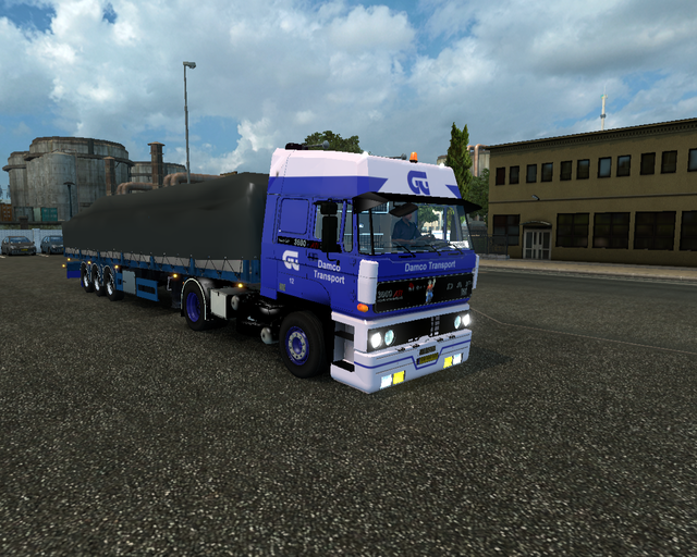 ets2 Daf 3600 Ati 4x2 + Brick trailer Damco Transp prive skin ets2