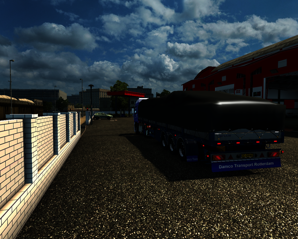 ets2 Daf 3600 Ati 4x2 + Brick trailer Damco Transp - prive skin ets2