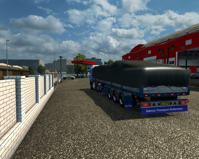 ets2 Daf 3600 Ati 4x2 + Brick trailer Damco Transp prive skin ets2