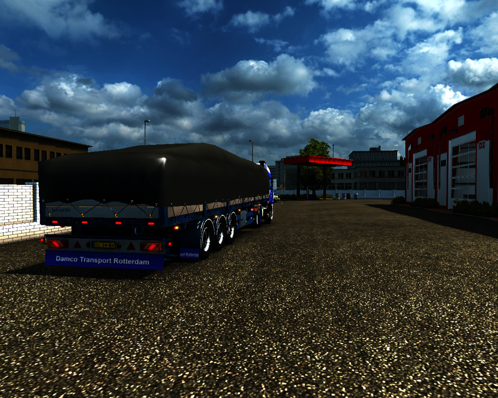 ets2 Daf 3600 Ati 4x2 + Brick trailer Damco Transp - prive skin ets2