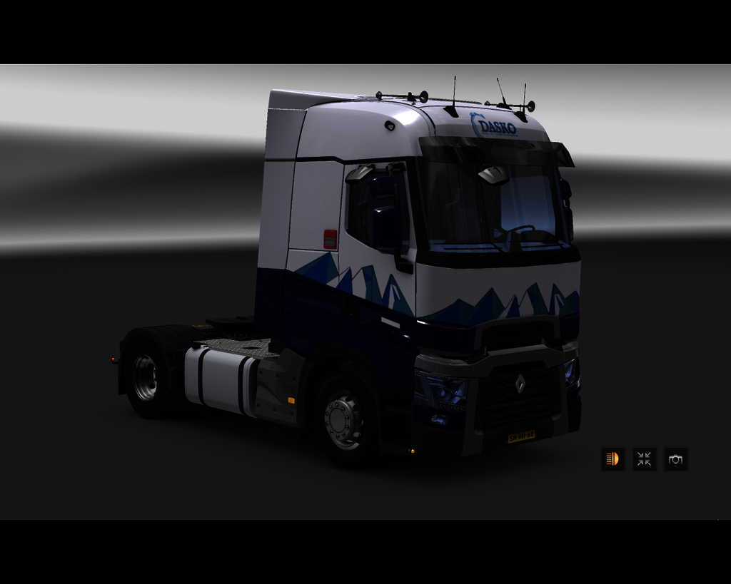 ets2 Renault T 4x2 Dasko koel en vriestransporten  - prive skin ets2