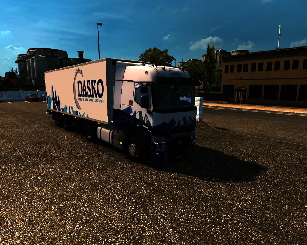ets2 Renault T 4x2 Dasko + 2asser Krone koeltraile - prive skin ets2