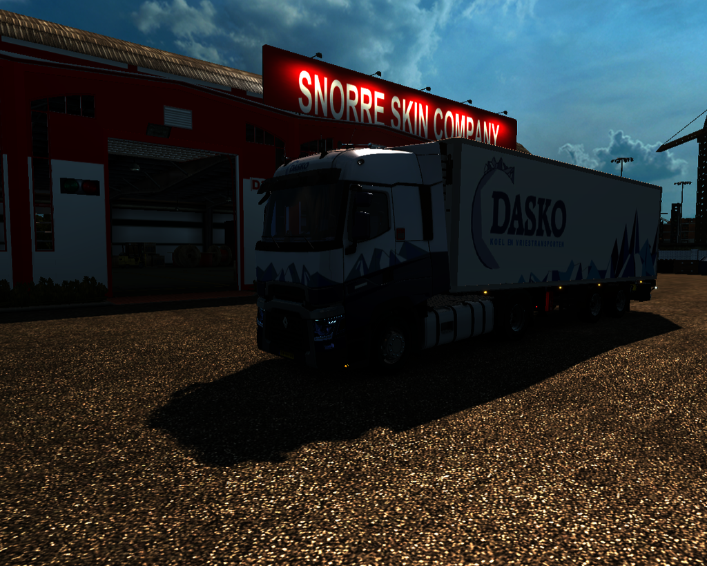 ets2 Renault T 4x2 Dasko + 2asser Krone koeltraile - prive skin ets2