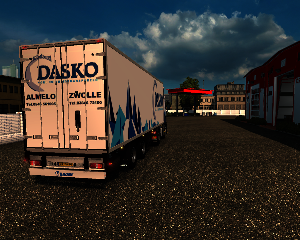 ets2 Renault T 4x2 Dasko + 2asser Krone koeltraile - prive skin ets2