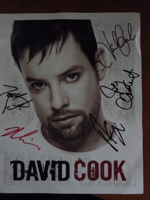 autographs David Cook -- Pemberton, NJ 3/27/2009