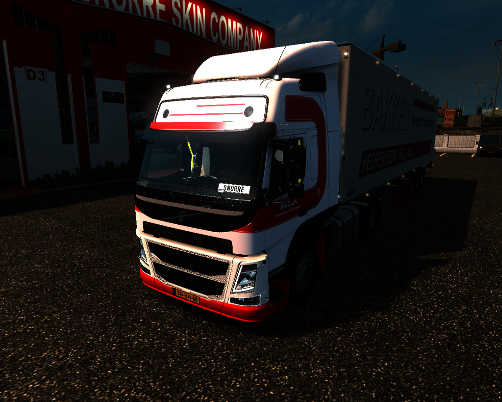 ets2 Volvo FM 2014 4x2 + Chereau coolliner Bakker  - prive skin ets2