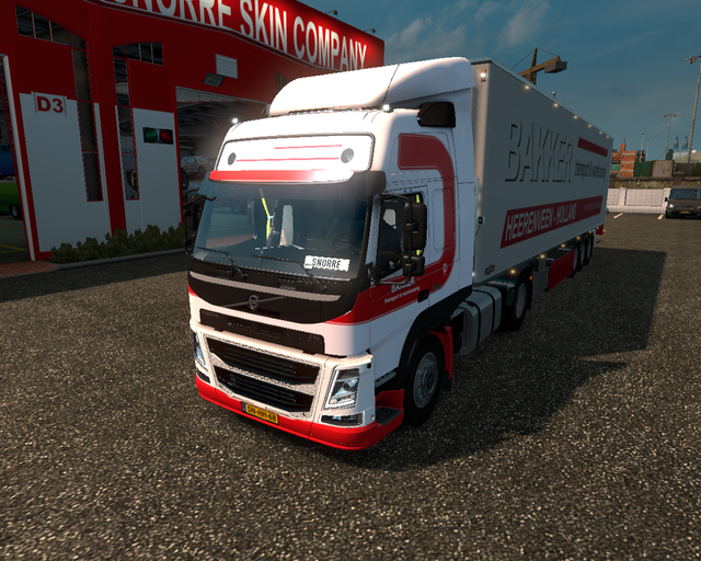 ets2 Volvo FM 2014 4x2 + Chereau coolliner Bakker  prive skin ets2