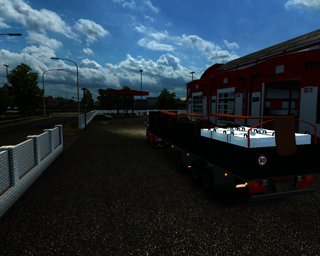 ets2 Scania LB76 (1963) 4x2 + 3 asser huiftrailer  - prive skin ets2