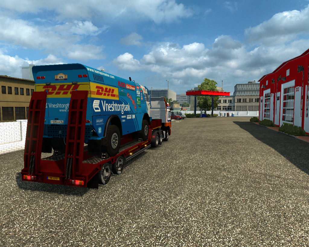ets2 Man F2000 Commander Kindt + oprijtrailer + Ka - prive skin ets2
