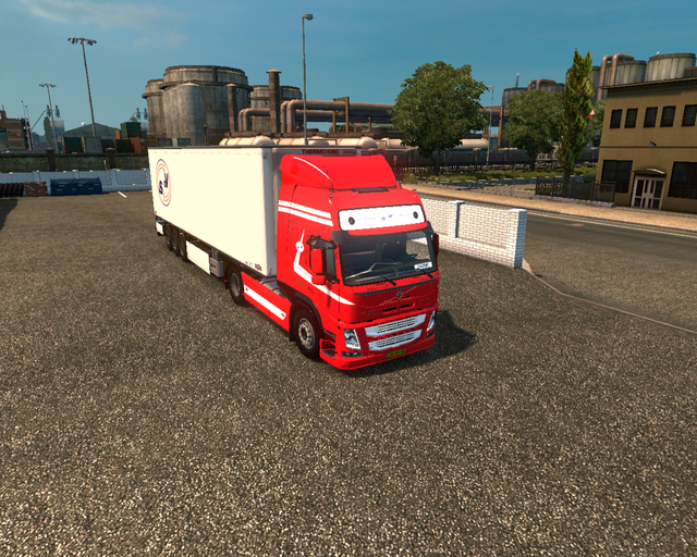 ets2 Volvo FM 2015 4x2 + Chereau Coolliner van Str prive skin ets2