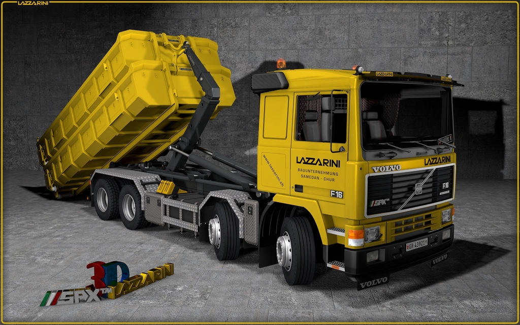 VOLVO F16 + Mulde mÂ³ 9 x 2 AX - 3D Lazzarini AG