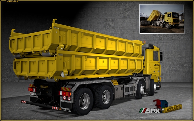 VOLVO F16 + Mulde mÂ³ 9 x 2 PX 3D Lazzarini AG